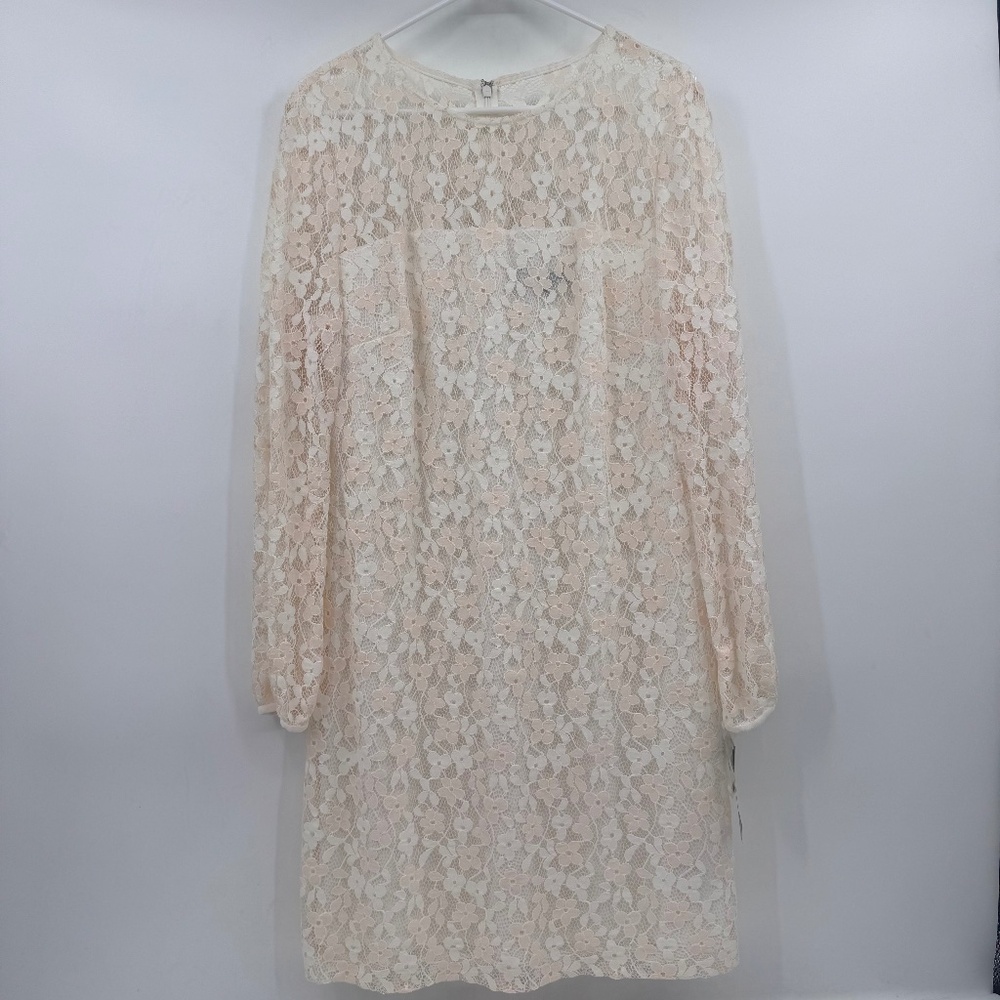 Lauren Ralph Lauren Dress Women 16 NEW Ivory Lace Long Sleeve Sheath Wedding